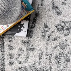 New Kirklands Home Gray Vintage Distressed Area Rug, 10x14