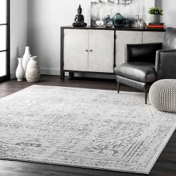 Discount Kirklands Home Gray Vintage Distressed Area Rug, 8x12