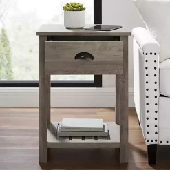 Online Kirklands Home Wash Country Accent Table Gray