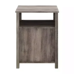 Best Kirklands Home Wash Grooved Door Side Table Gray