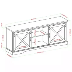 Best Kirklands Home Wash Sliding Barn Door TV Stand Gray