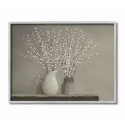 Online Kirklands Home Willow Flower in Vases Framed Art Print Gray