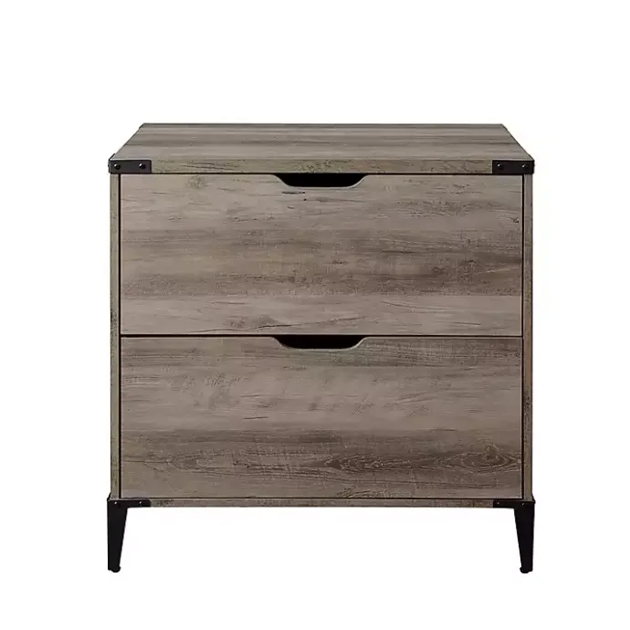 Best Kirklands Home Wood and Iron Accent Filing Cabinet Gray