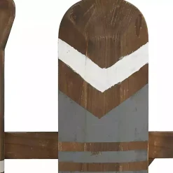 Outlet Kirklands Home Gray Wood Arrow and Striped Paddle Wall Plaque