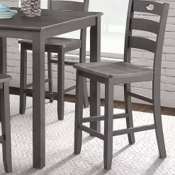 Kirklands Home Wood Brooke 5-pc. Counter Height Set Gray