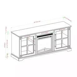Online Kirklands Home Wood 2-Door LED Fireplace Cabinet Gray
