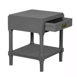 Online Kirklands Home Wood Layla Accent Table Gray