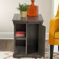 Clearance Kirklands Home Wood Parnell Storage Accent Table Gray
