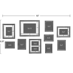 Online Kirklands Home Wood 10-pc. Gallery Wall Picture Frame Set Gray