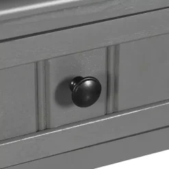 Discount Kirklands Home Wood Square Hampton Accent Table Gray