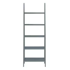 Discount Kirklands Home Wood 5-Tier Ladder Bookshelf Gray
