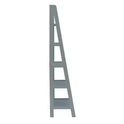 Discount Kirklands Home Wood 5-Tier Ladder Bookshelf Gray