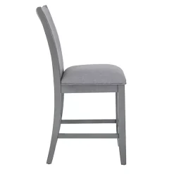 Sale Kirklands Home Wood Upholstered Counter Stools, Set of 2 Gray