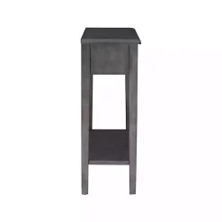 Hot Kirklands Home Wooden Console Table with Double Drawers Gray
