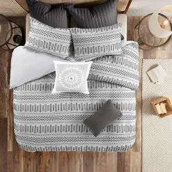 Hot Kirklands Home Woven Jacquard California King Comforter Set Gray