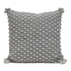 New Kirklands Home Woven Knots Outdoor Pillow Gray
