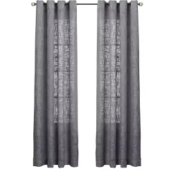 Hot Kirklands Home Woven Single Curtain Panel, 84 in. Gray