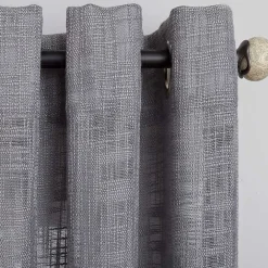 Hot Kirklands Home Woven Single Curtain Panel, 84 in. Gray