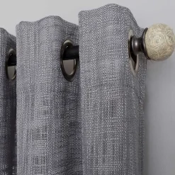 Hot Kirklands Home Woven Single Curtain Panel, 84 in. Gray