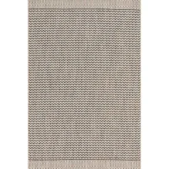 Sale Kirklands Home Gray Zig Zag Stripe Outdoor Area Rug, 7x10