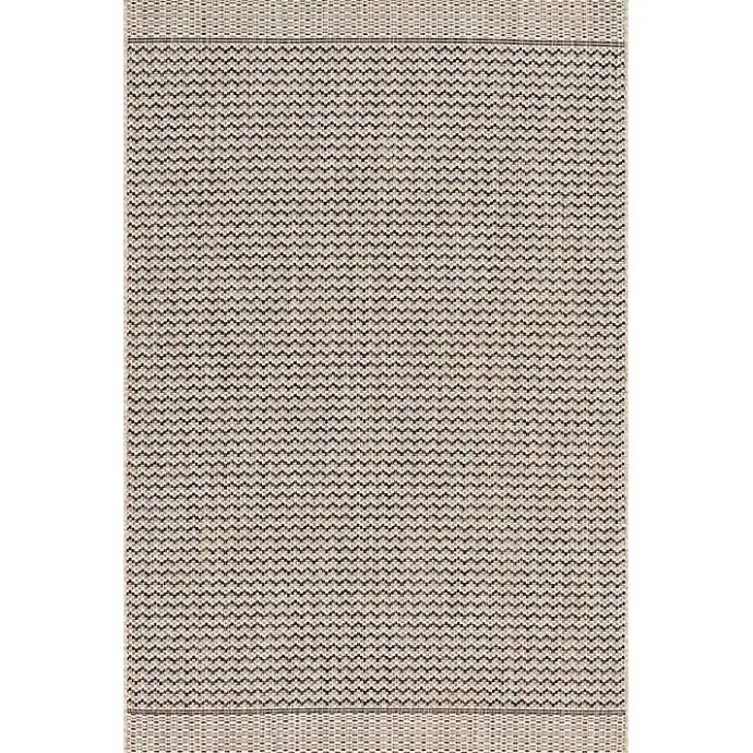 Sale Kirklands Home Gray Zig Zag Stripe Outdoor Area Rug, 7x10