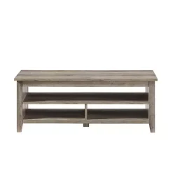 Discount Kirklands Home wash Grooved Side Panel Coffee Table Gray