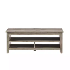 Discount Kirklands Home wash Grooved Side Panel Coffee Table Gray