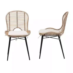 Online Kirklands Home Graywash Rattan Brenna Dining Chairs, Set of 2