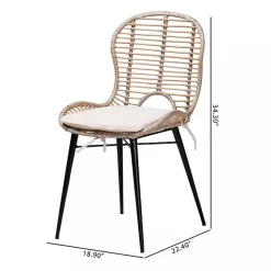 Online Kirklands Home Graywash Rattan Brenna Dining Chairs, Set of 2