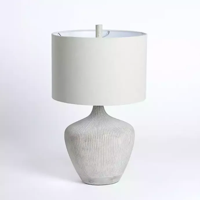 Hot Kirklands Home wash Ribbed Urn Table Lamp Gray