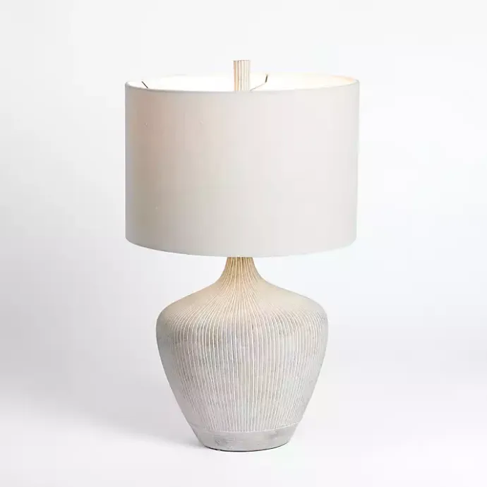 Hot Kirklands Home wash Ribbed Urn Table Lamp Gray
