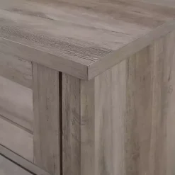 Kirklands Home wash Rustic Glass Front Sideboard Gray