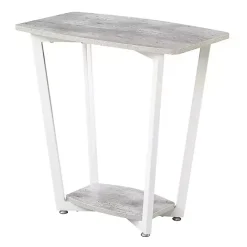 Kirklands Home Graywash Joanne Accent Table White