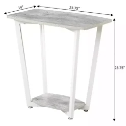 Kirklands Home Graywash Joanne Accent Table White