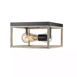 Outlet Kirklands Home Graywashed Square Flush Mount Light