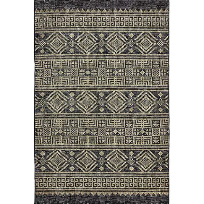 Hot Kirklands Home Greek Key Sun Shower Outdoor Area Rug, 5x8