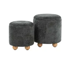 Kirklands Home Bacci Nesting Ottomans, Set of 2 Green