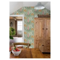 Clearance Kirklands Home Botanical Villa Peel & Stick Wallpaper Green