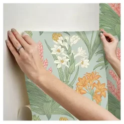 Clearance Kirklands Home Botanical Villa Peel & Stick Wallpaper Green