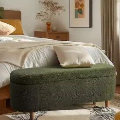 Discount Kirklands Home Boucle Flip-Top Storage Bench Green
