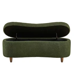 Discount Kirklands Home Boucle Flip-Top Storage Bench Green