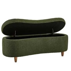 Discount Kirklands Home Boucle Flip-Top Storage Bench Green