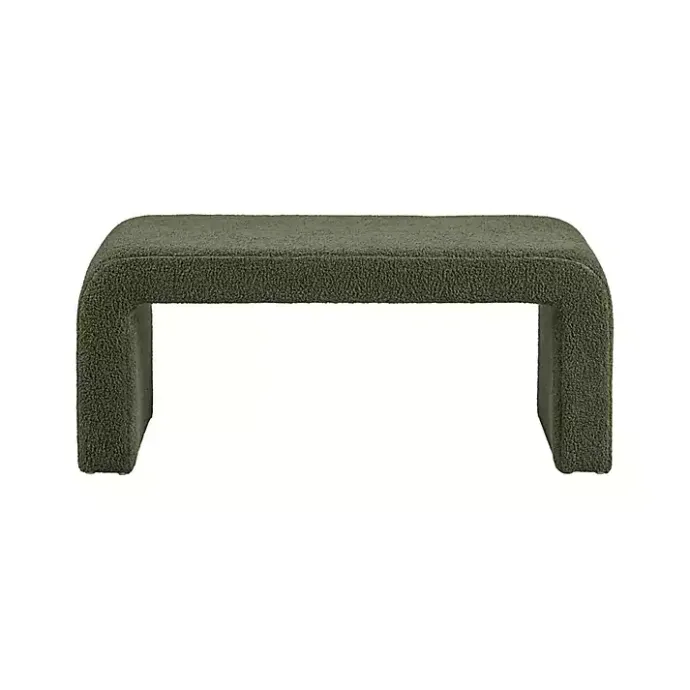 New Kirklands Home Boucle Waterfall Bench Green