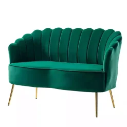 Outlet Kirklands Home Donata Velvet Tufted Loveseat Green