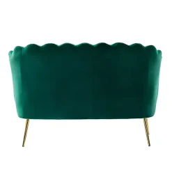 Outlet Kirklands Home Donata Velvet Tufted Loveseat Green