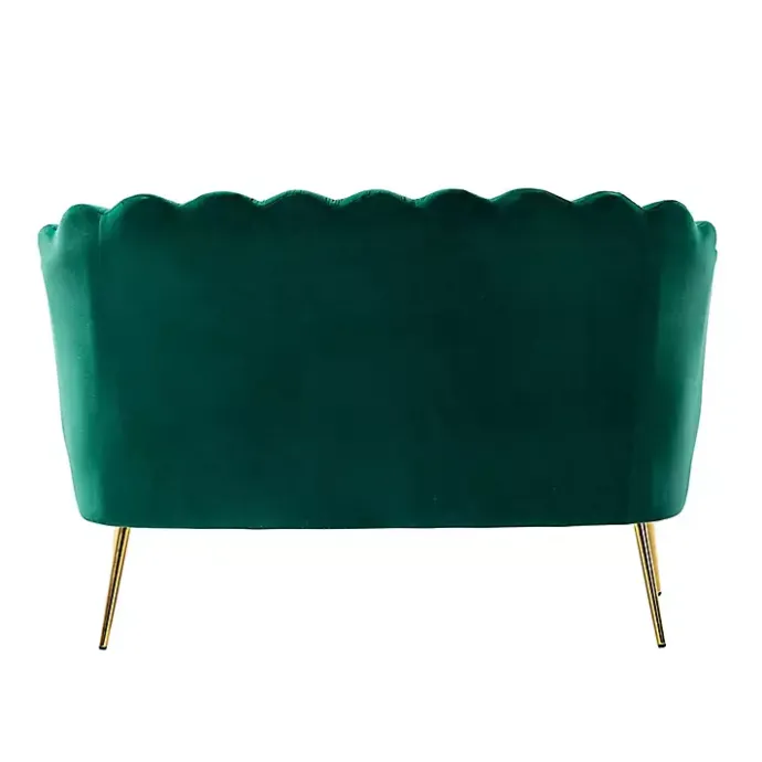 Outlet Kirklands Home Donata Velvet Tufted Loveseat Green