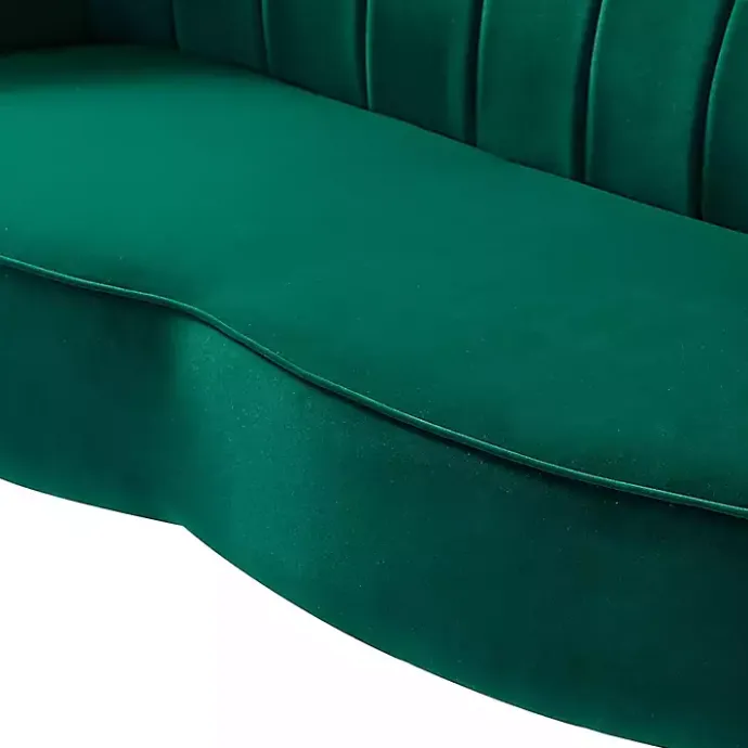 Outlet Kirklands Home Donata Velvet Tufted Loveseat Green