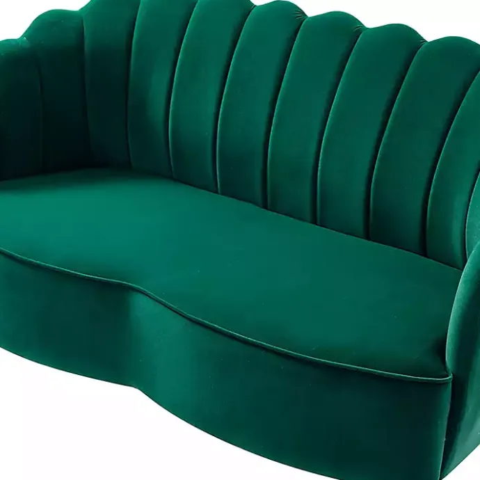 Outlet Kirklands Home Donata Velvet Tufted Loveseat Green