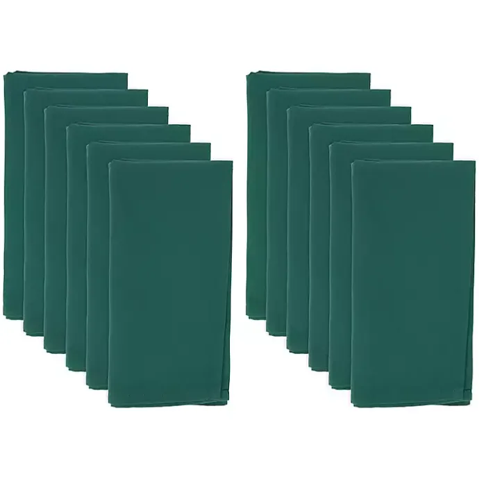New Kirklands Home Everyday Polyester Cloth Napkins, Set of 12 Green