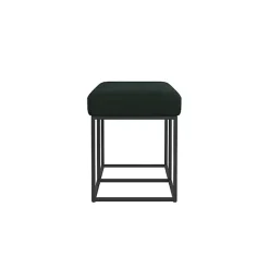 Clearance Kirklands Home Faux Suede Upholstered Metal Frame Bench Green